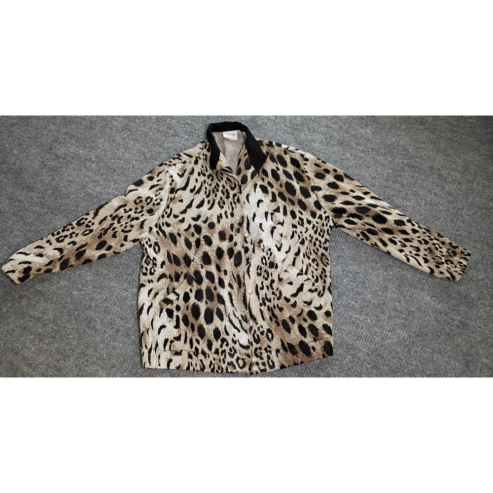 TanJay Women's Animal Print Button Cardigan Jacket No Size See Description